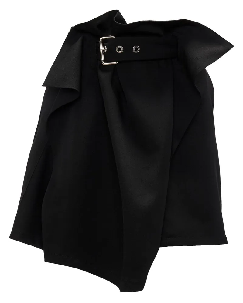 J.W.Anderson Asymmetrisch drapierter Minirock - Schwarz Schwarz