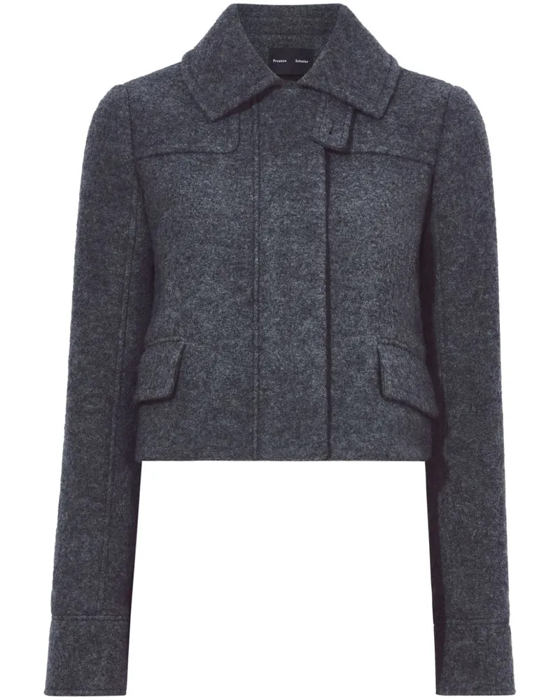 Proenza Schouler Cropped-Jacke mit Reißverschluss - Grau Grau