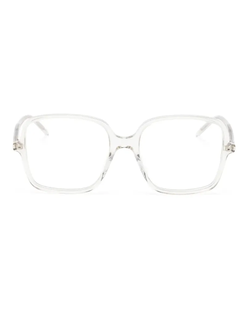 Saint Laurent Brille mit eckigem Gestell - Nude Nude
