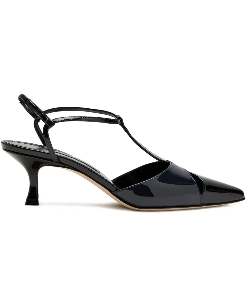 Manolo Blahnik Turgimod Sling-Pumps aus Lackleder 50mm - Schwarz Schwarz