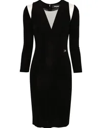 Dsquared2 Kleid mit Mesh-Detail Schwarz