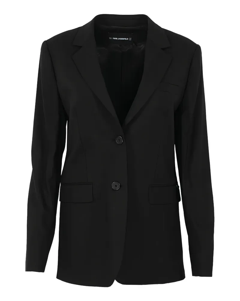 Karl Lagerfeld logo-tape relaxed blazer - Schwarz Schwarz