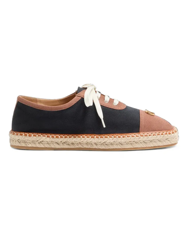 Valentino Garavani Palm Avenue Espadrilles mit VLogo - Schwarz Schwarz