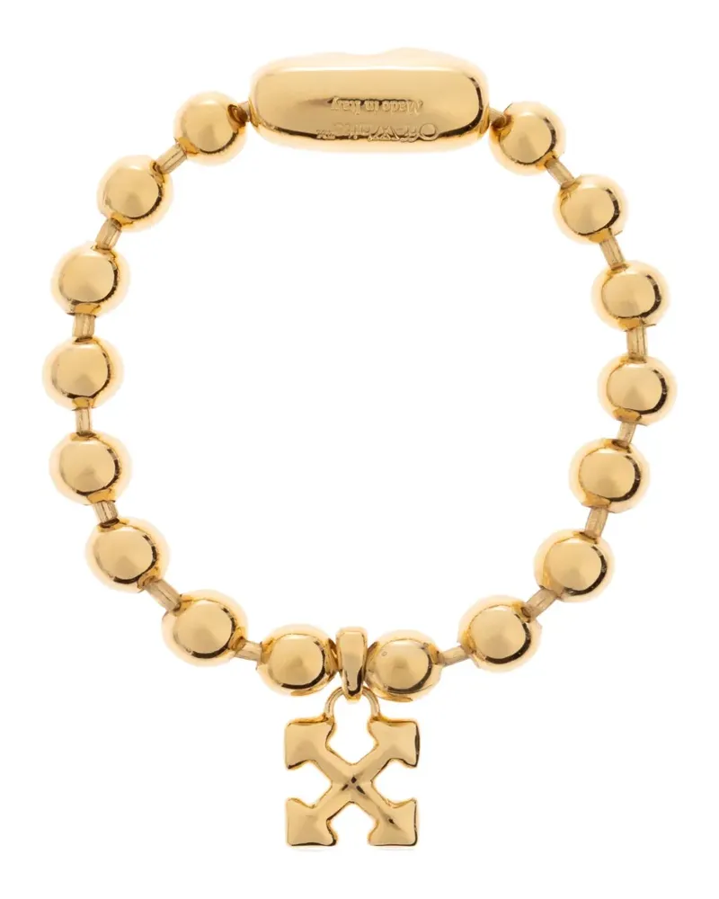 OFF-WHITE Arrows-charm ball-chain bracelet - Gold Gold