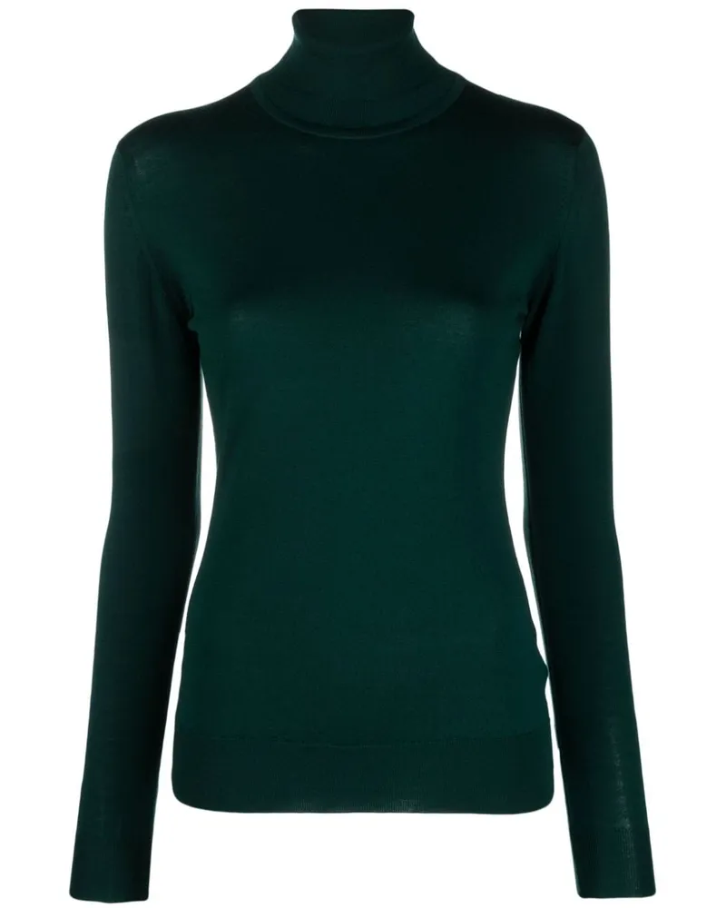 John Smedley Catkin Rollkragenpullover Grün