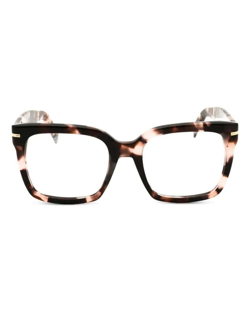 HUGO BOSS Eckige Brille in Schildpattoptik - Nude Nude