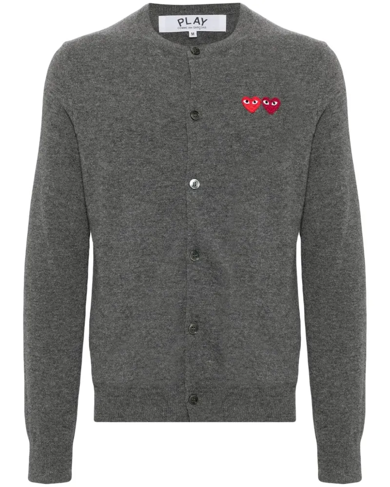 Comme des Garçons Cardigan mit Herz-Patch - Grau Grau