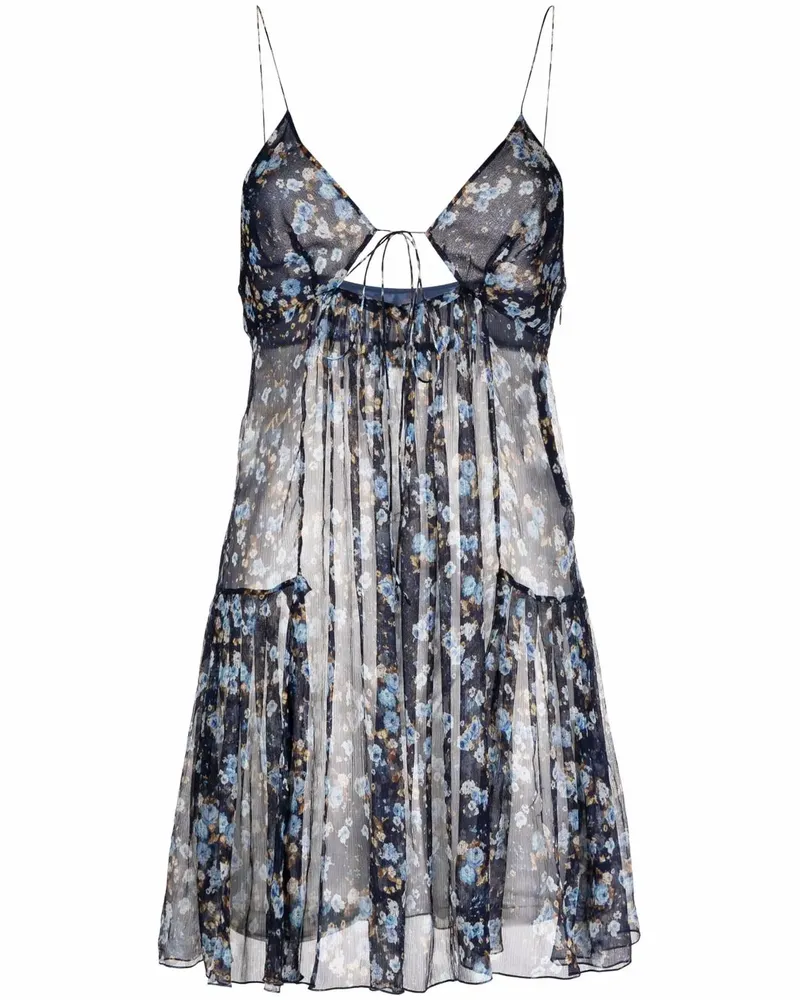 Dsquared2 Kleid mit Blumen-Print - Blau Blau