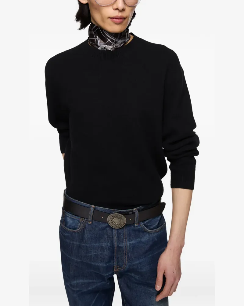 Acne Studios cashmere sweater with logo - Schwarz Schwarz