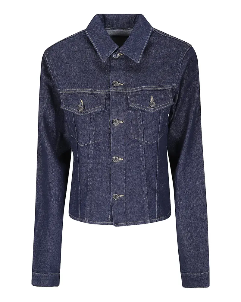 Haikure button-up denim jacket - Blau Blau