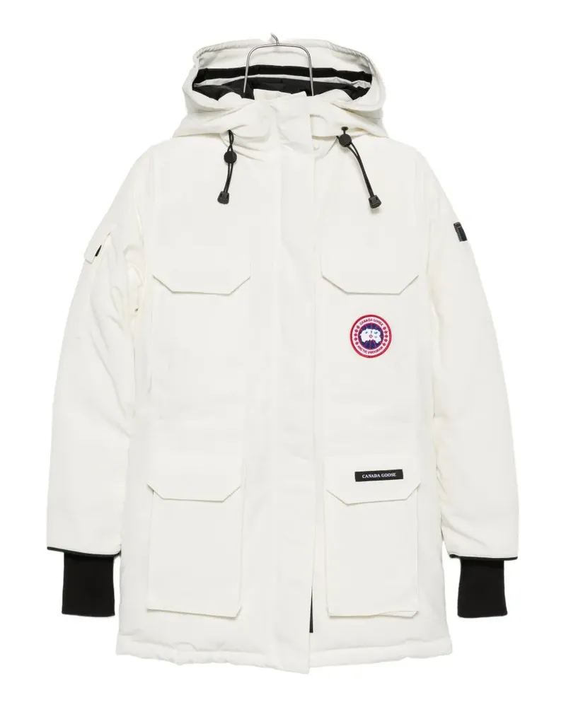 Canada Goose hooded logo-patch coat - Weiß Weiß