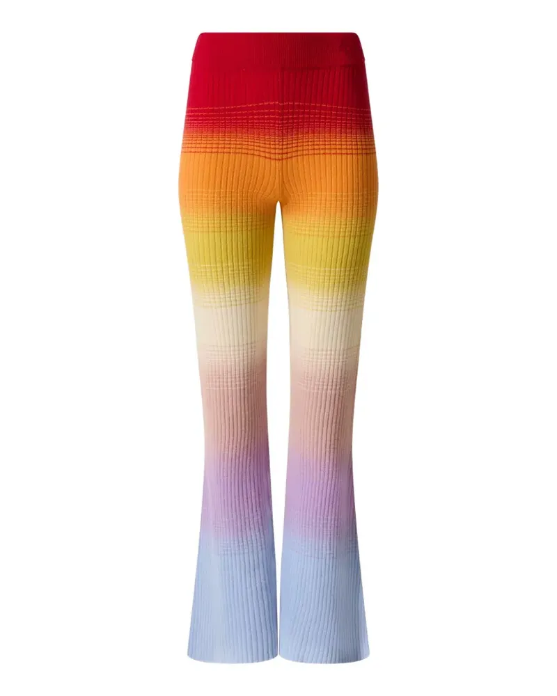 Perfect Moment rainbow-knit flared trousers - Rot Rot