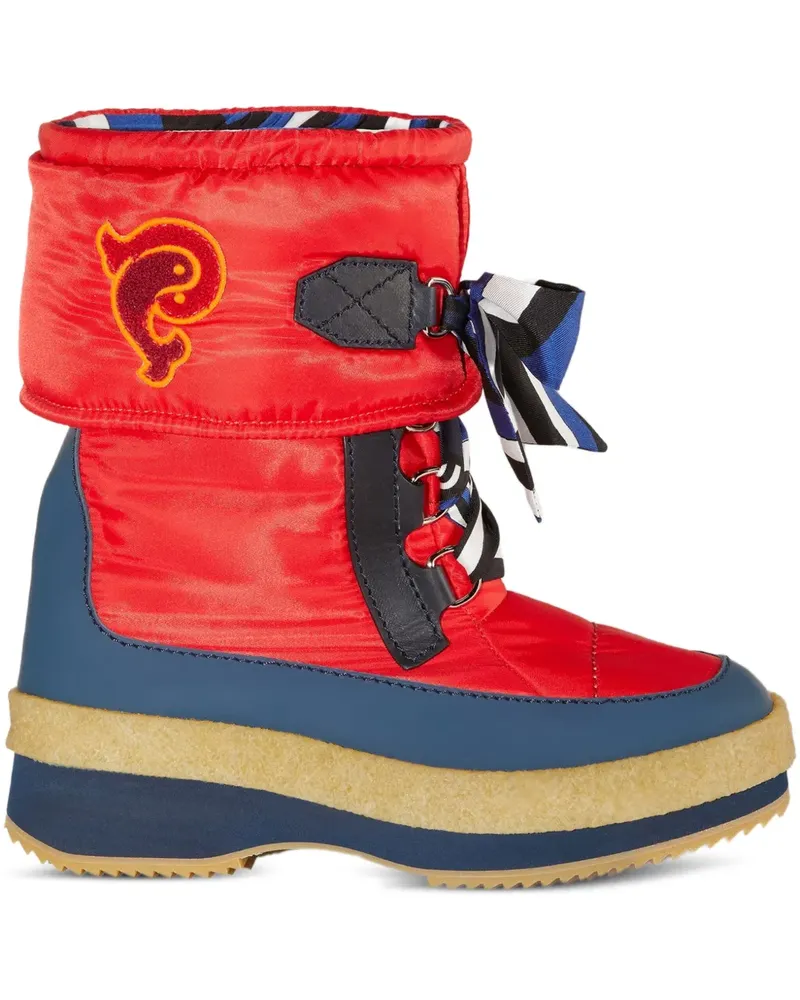 Emilio Pucci Iride Schneestiefel mit Schleife - Rot Rot