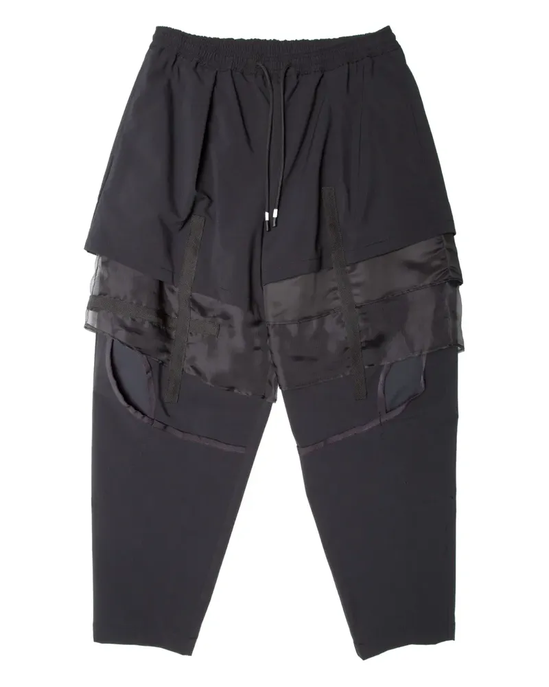 Yoshio Kubo Hose im Layering-Look - Schwarz Schwarz