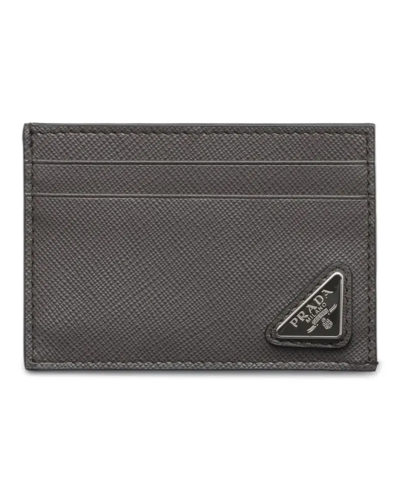 Prada Kartenetui aus Saffiano-Leder - Grau Grau