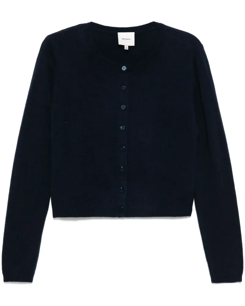 Reformation Clara Cardigan - Blau Blau