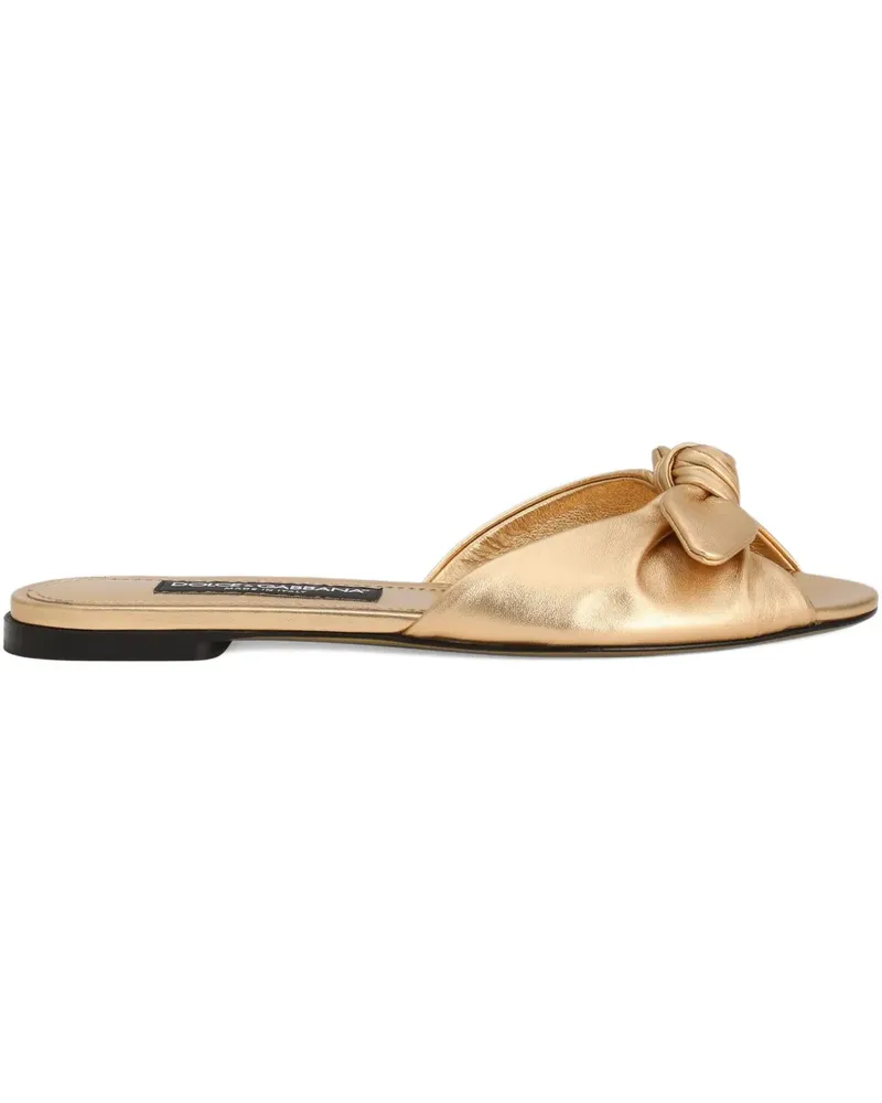 Dolce & Gabbana Sandalen mit Schleifendetail - Gold Gold