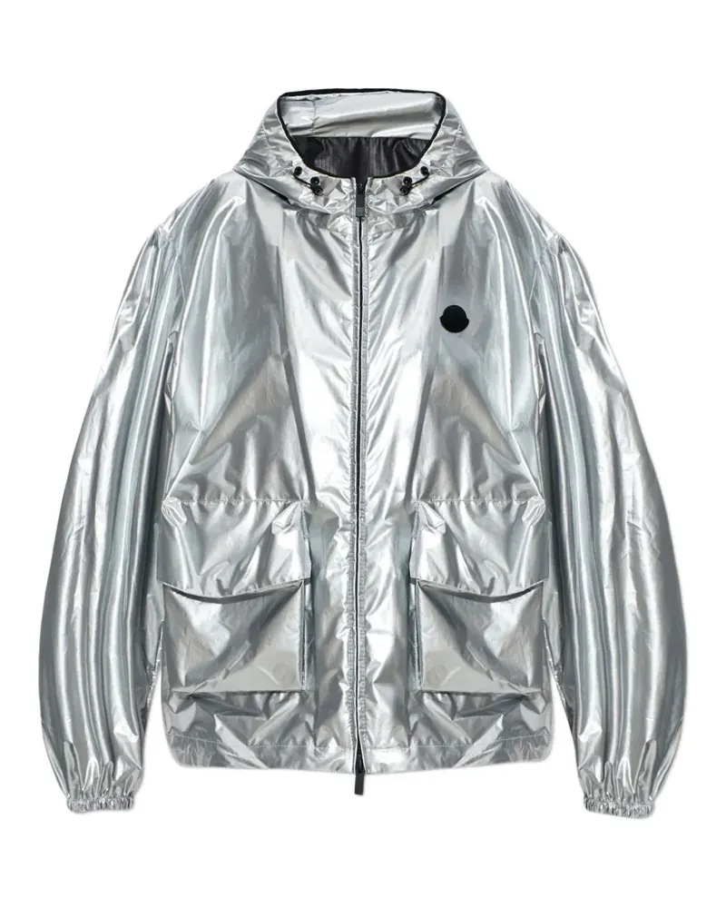 Moncler Kapuzenjacke mit Taschen - Silber Silber