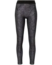 Just Cavalli Leggings mit Leoparden-Print Grau