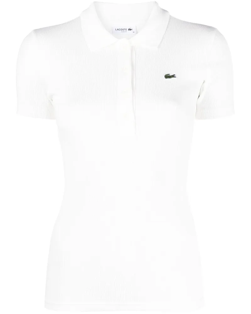 Lacoste Hemd mit Logo-Patch - Weiß Weiß