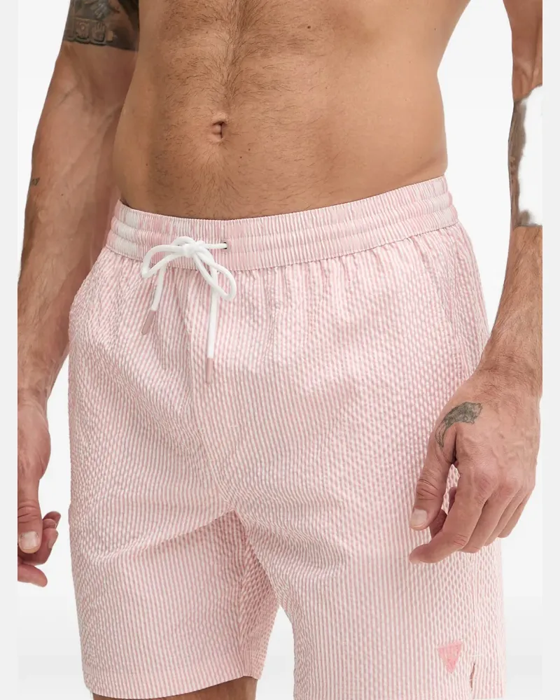 Guess striped seersucker swim shorts - Rosa Rosa