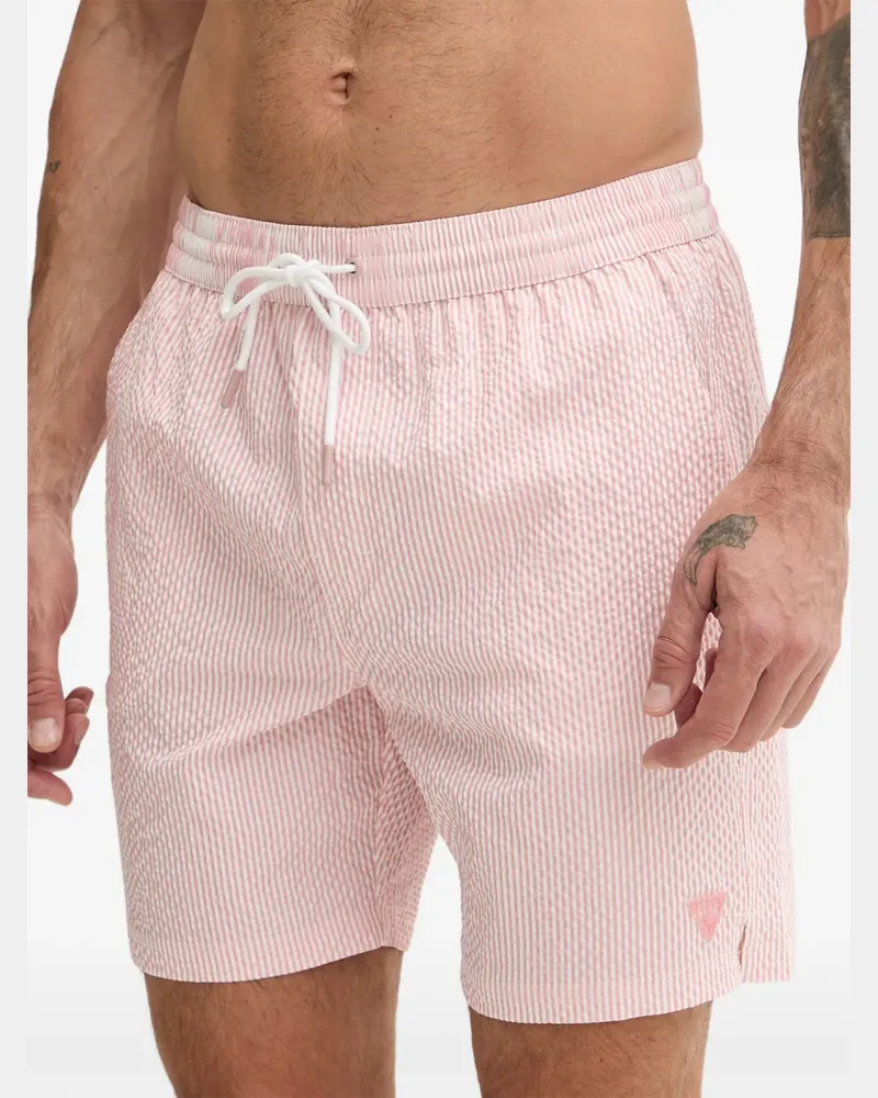 Guess striped seersucker swim shorts - Rosa Rosa