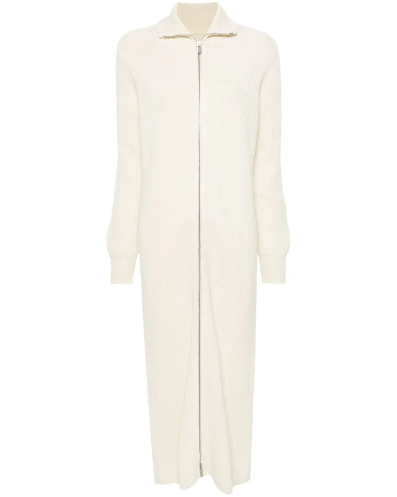 Jil Sander Maxikleid aus geripptem Strick - Nude Nude