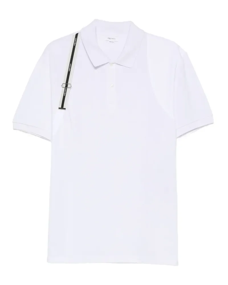Alexander McQueen harness-detail polo shirt - Weiß Weiß