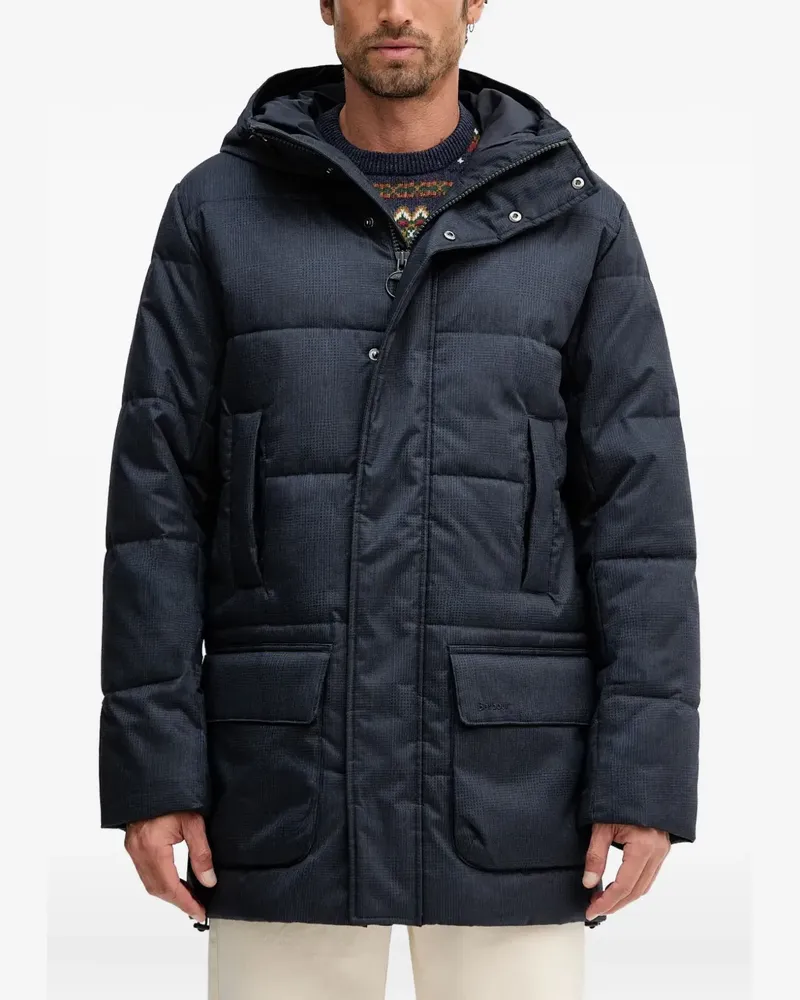 Barbour logo-embroidered padded jacket - Blau Blau