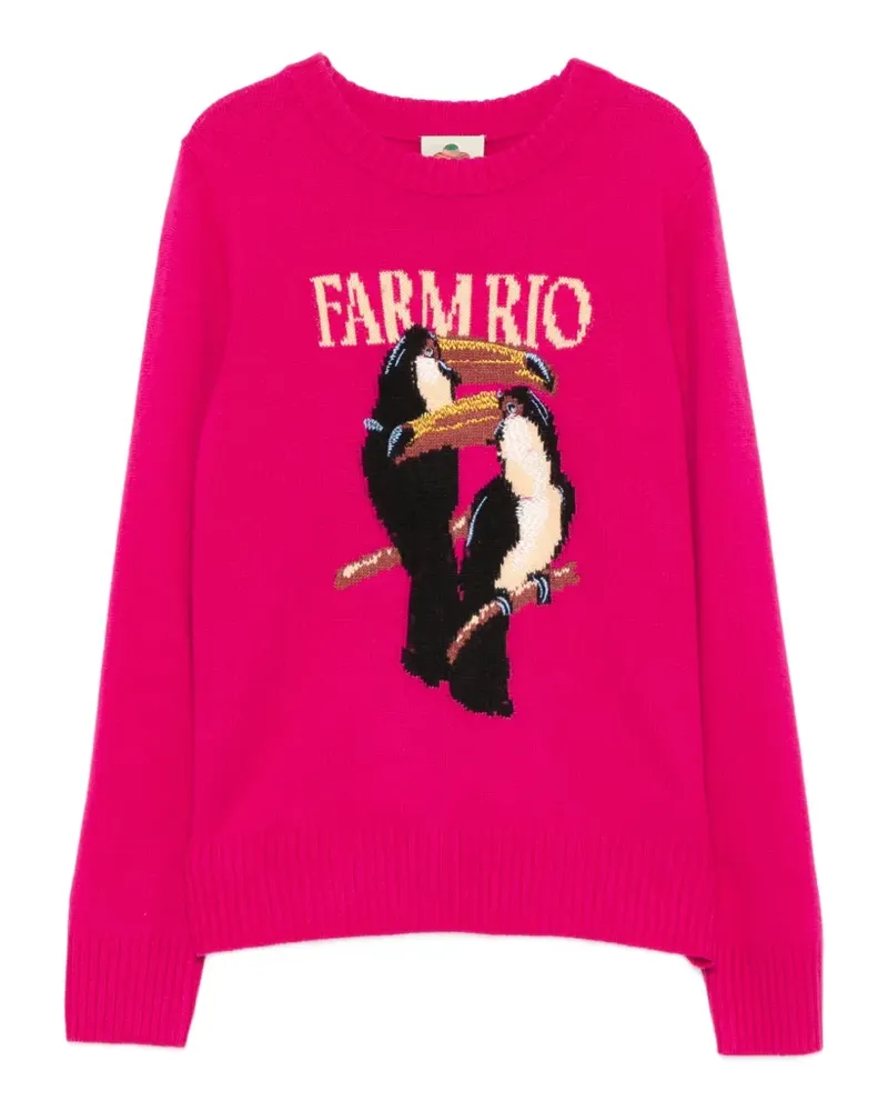 FARM Rio Pullover mit Tukan-Applikation - Rosa Rosa