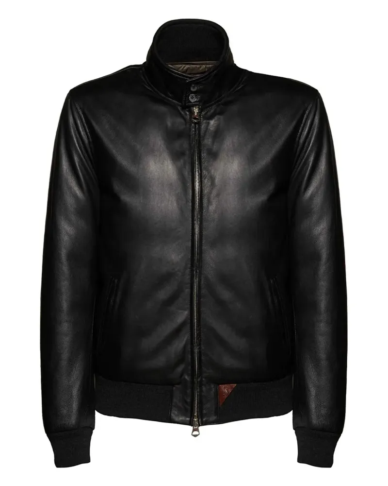 Stewart Klassische Lederjacke - Schwarz Schwarz