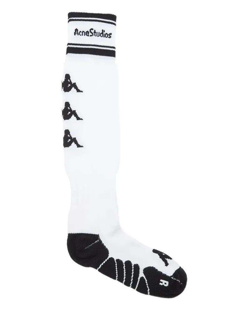Acne Studios Socken mit Logo - Weiß Weiß