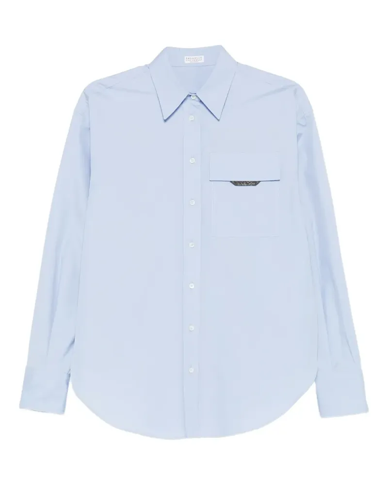 Brunello Cucinelli Hemd mit Brusttaschen - Blau Blau