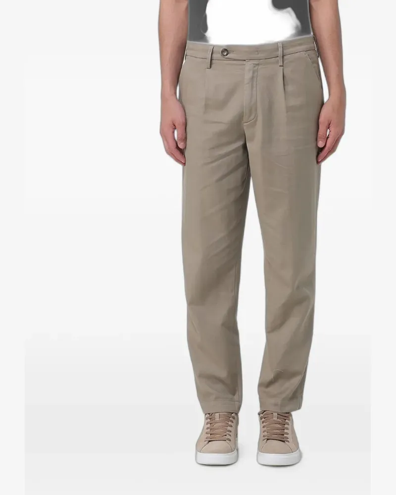 Re-HasH slim-fit pleated trousers - Braun Braun