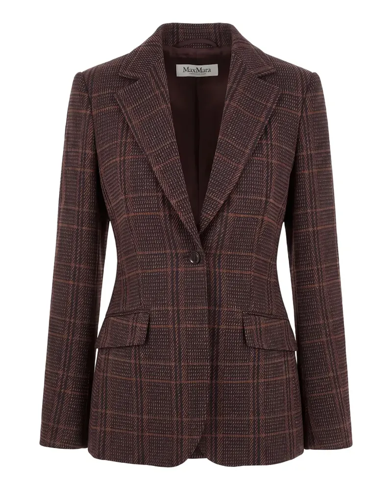 Max Mara Abate check-pattern single-breasted blazer - Braun Braun