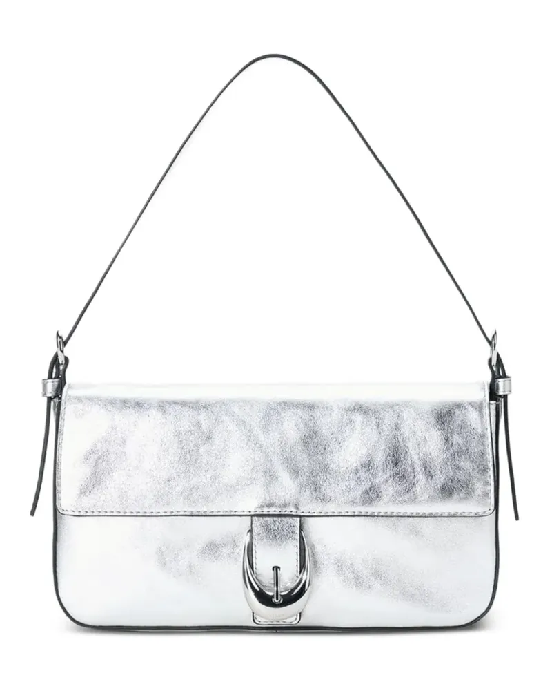 STAUD Harlow leather shoulder bag - Silber Silber