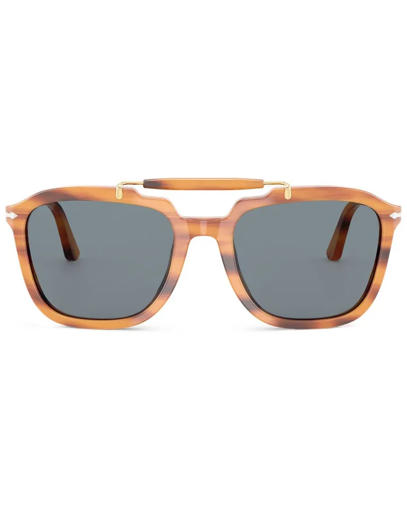 Persol Sonnenbrille mit eckigem Gestell - Braun Braun