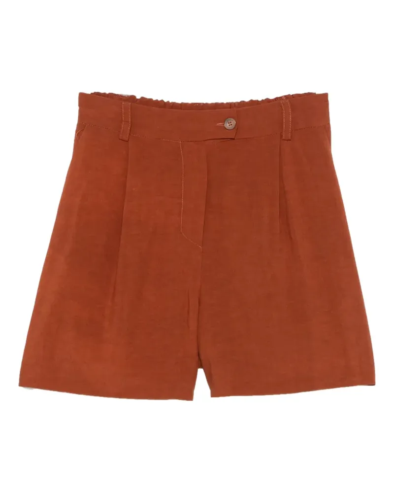 Kaos Hoch sitzende Bundfaltenshorts - Braun Braun