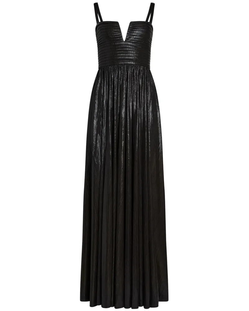 Retrofête Yvonne Maxikleid - Schwarz Schwarz