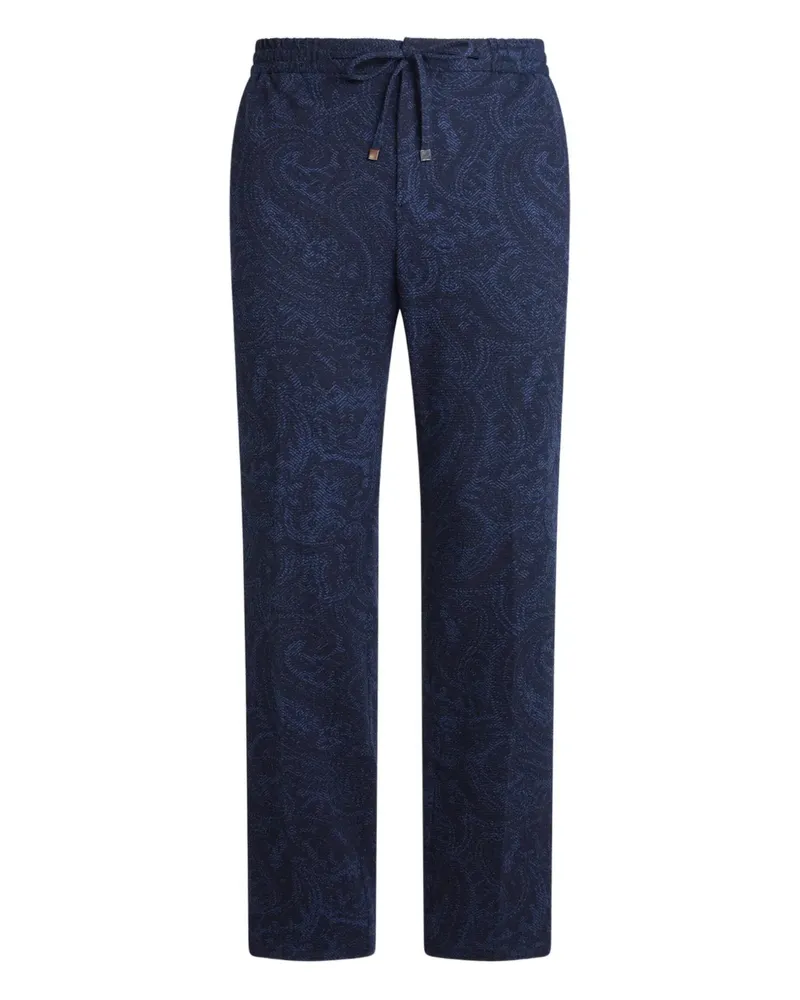 Etro Hose mit Paisley-Motiv - Blau Blau