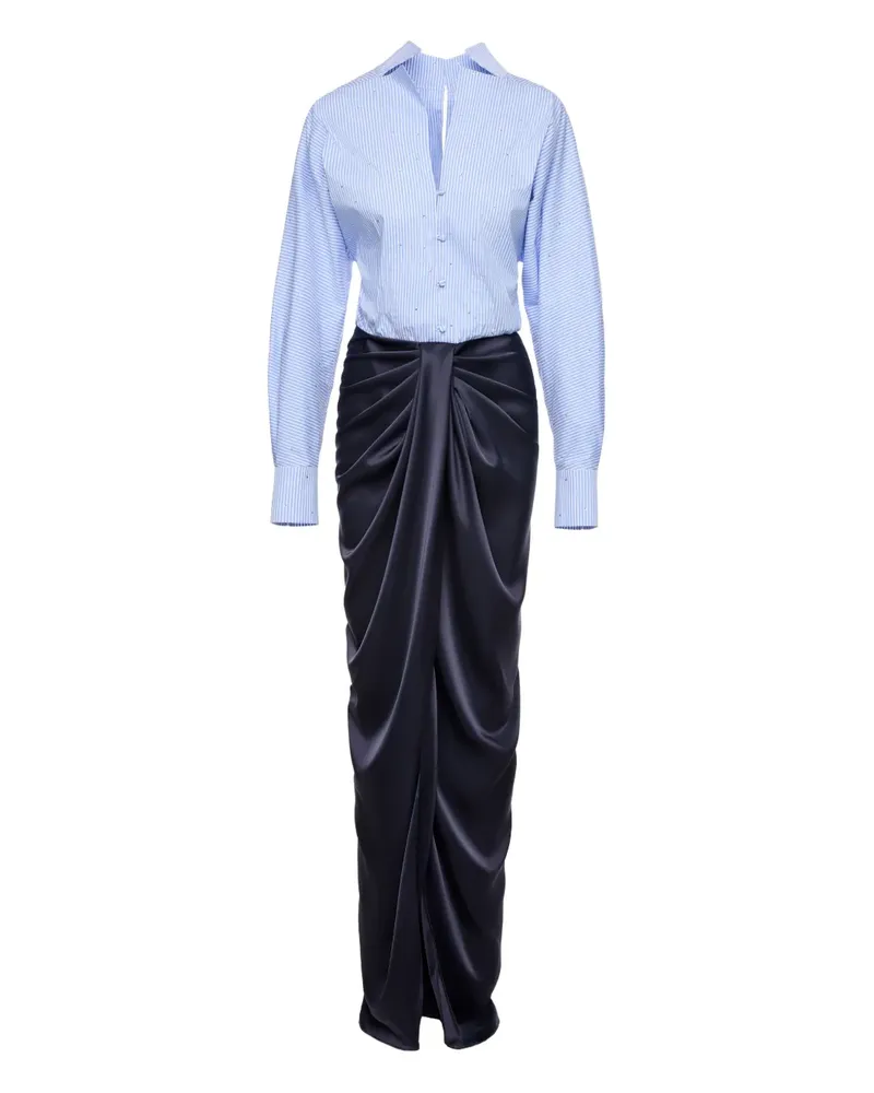 V:PM ATELIER Corynna draped maxi dress - Blau Blau