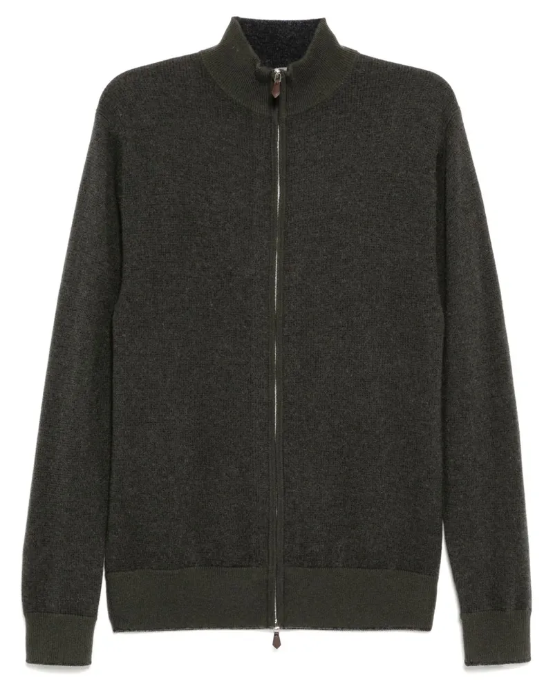 N.Peal Knightsbridge Pullover mit Reißverschluss - Grün Grün