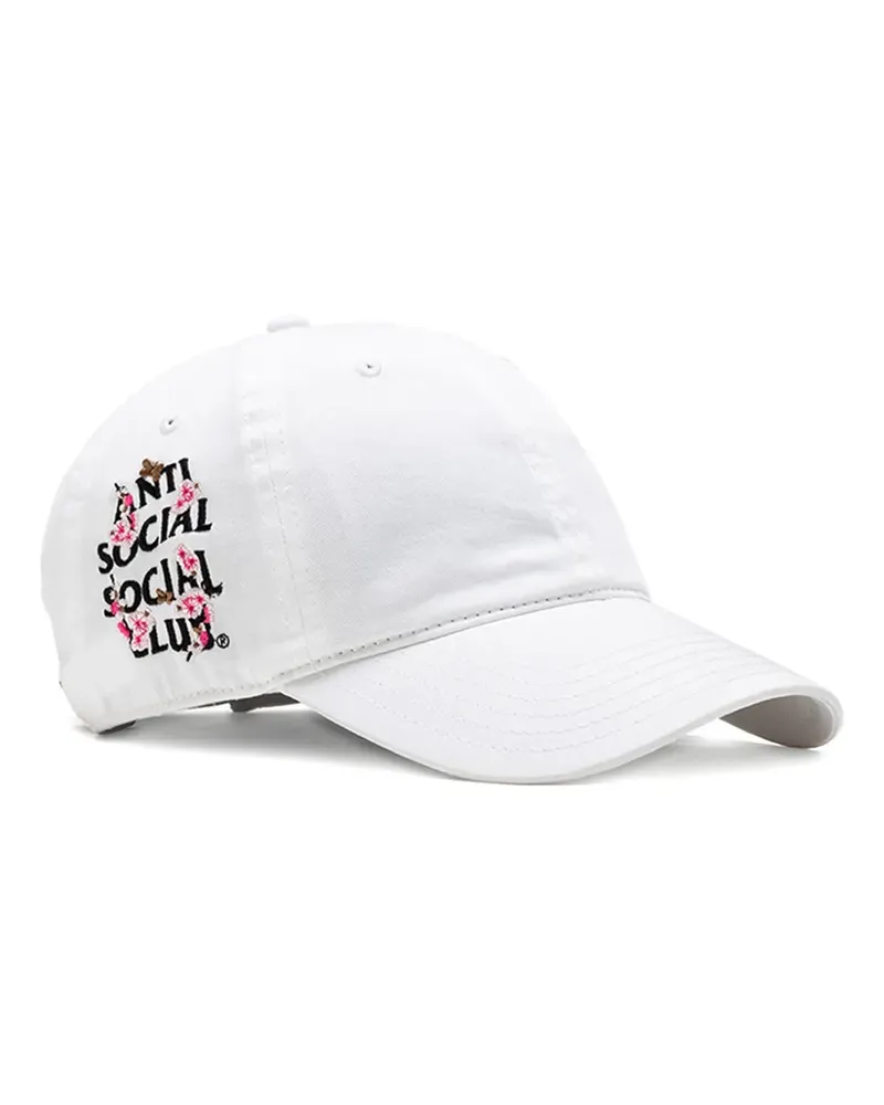 Anti Social Social Club logo-embroidered cap - Weiß Weiß
