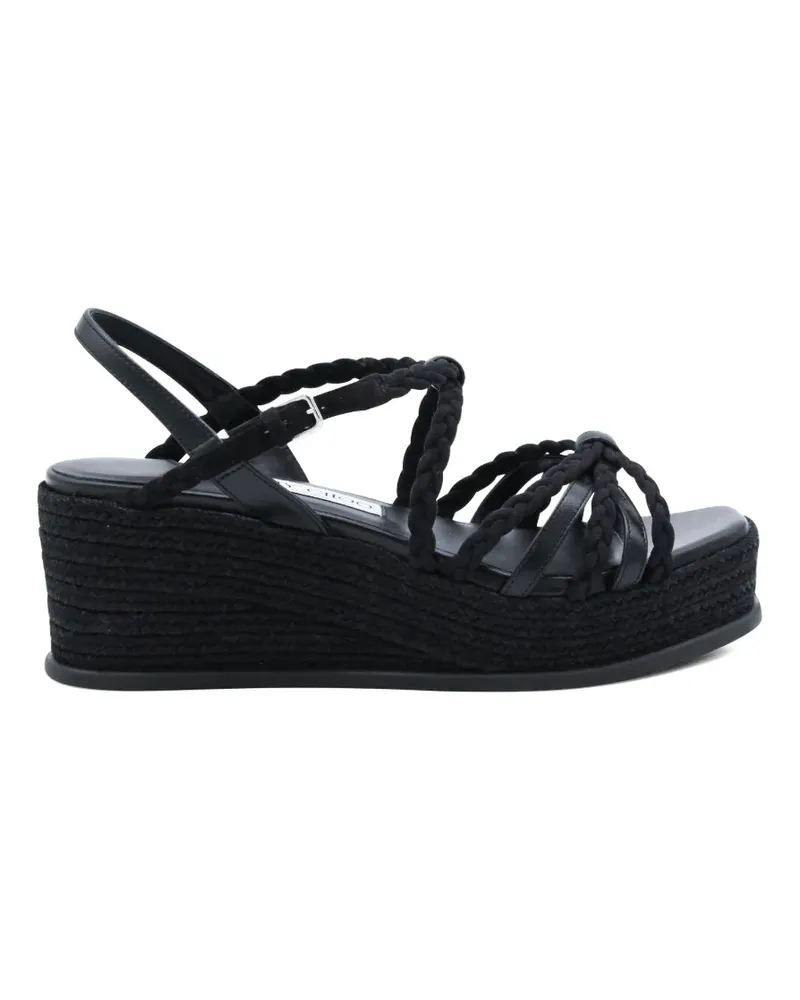 Jimmy Choo Nyra braided platform espadrilles - Schwarz Schwarz