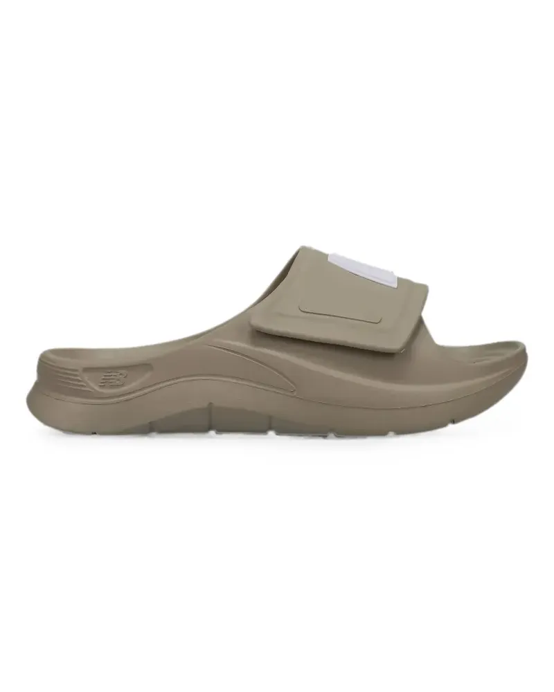 New Balance 202XA logo-patch slides - Nude Nude
