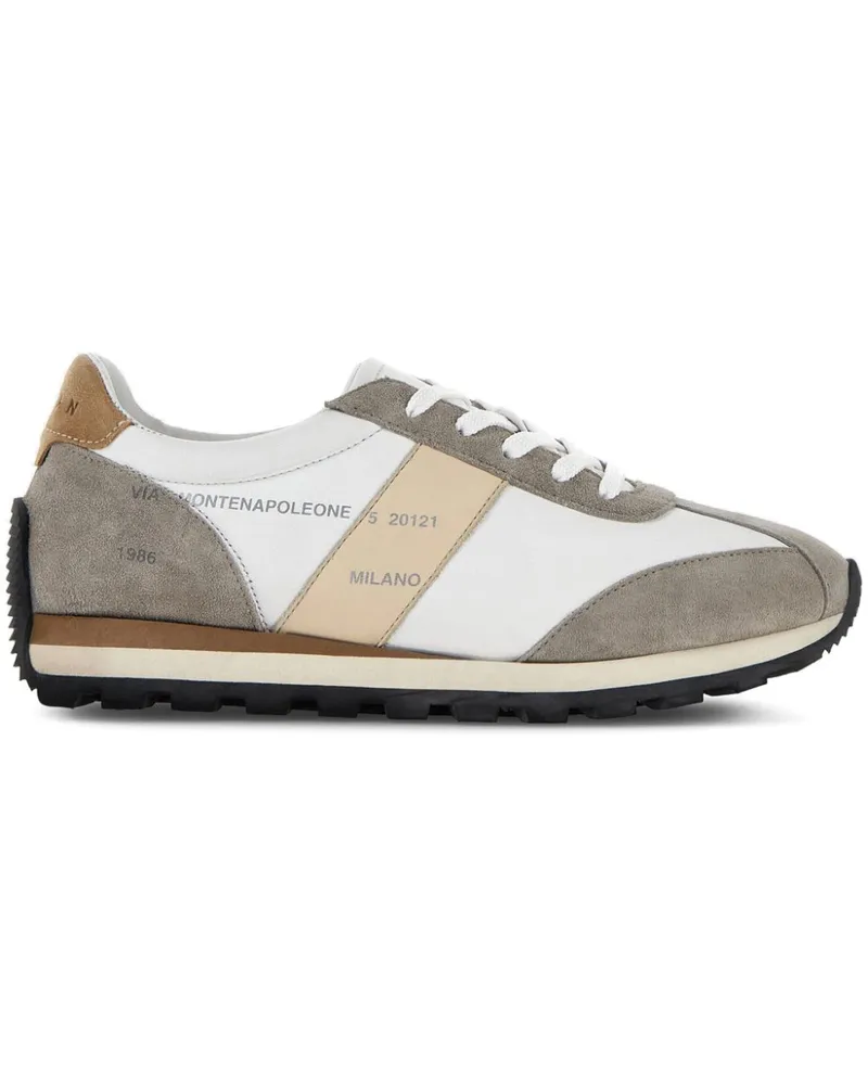 Hogan H671 Sneakers mit Kontrasteinsätzen - Weiß Weiß