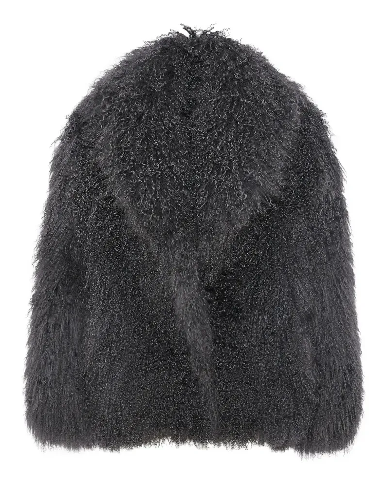 Yves Salomon Shearlingjacke mit Schalkragen - Grau Grau
