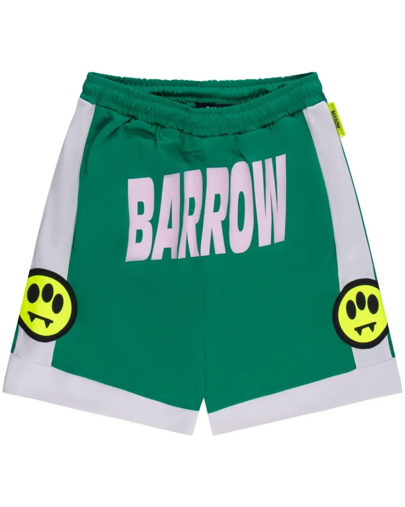 BARROW Joggingshorts mit Logo-Print - Grün Grün