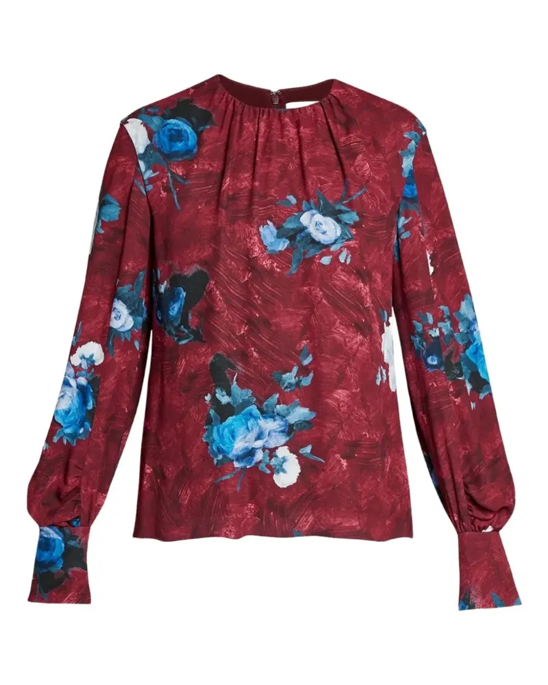 Erdem Bluse mit Blumen-Print - Rot Rot