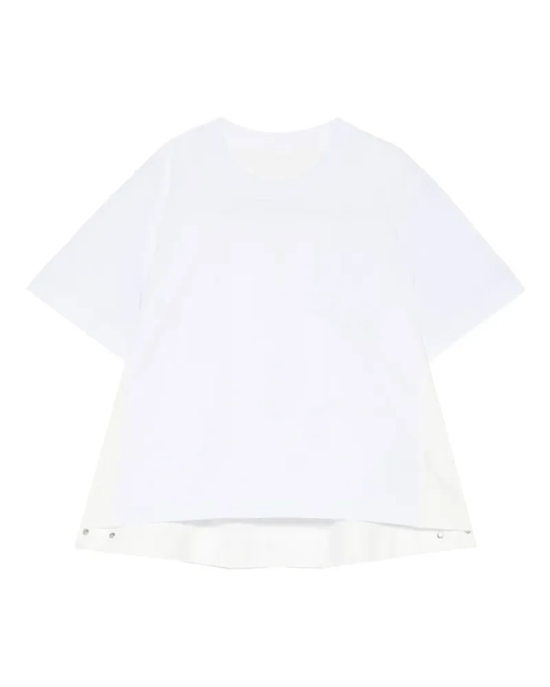 Sacai T-Shirt mit Brusttasche - Braun Braun